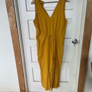 Linen Yellow Jumpsuit